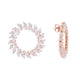 Siora Radiant Spiral CZ Hoop Earrings | 925 Sterling Silver Rose Gold