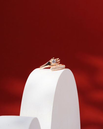 Siora Embrace Wrap Ring | 925 Sterling Silver Rose Gold
