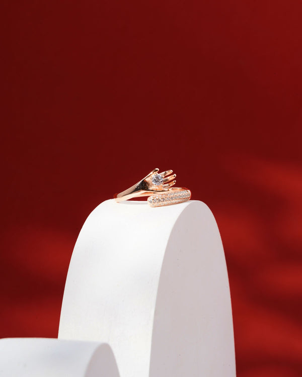 Siora Embrace Wrap Ring | 925 Sterling Silver Rose Gold