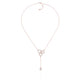 Siora Butterfly Key Lariat Necklace | 925 Sterling Silver Rose Gold