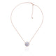 Siora Blush Disc Pendant Necklace | 925 Sterling Silver Rose Gold