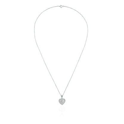 Siora Silver Nested Heart Jewellery Set | 925 Sterling Silver Rhodium Plated | Necklace + Earrings