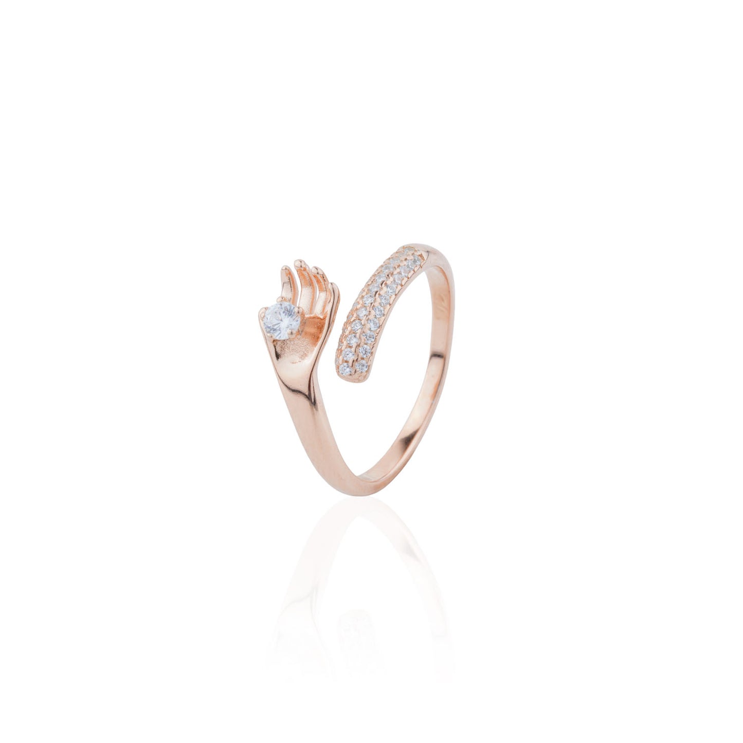 Siora Embrace Wrap Ring | 925 Sterling Silver Rose Gold