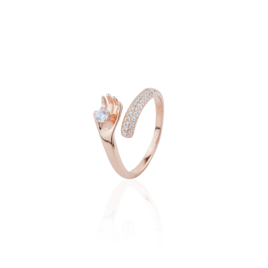 Siora Embrace Wrap Ring | 925 Sterling Silver Rose Gold