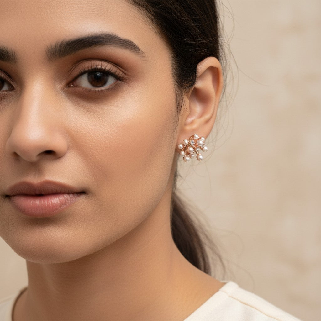 Pearl Cluster Earrings