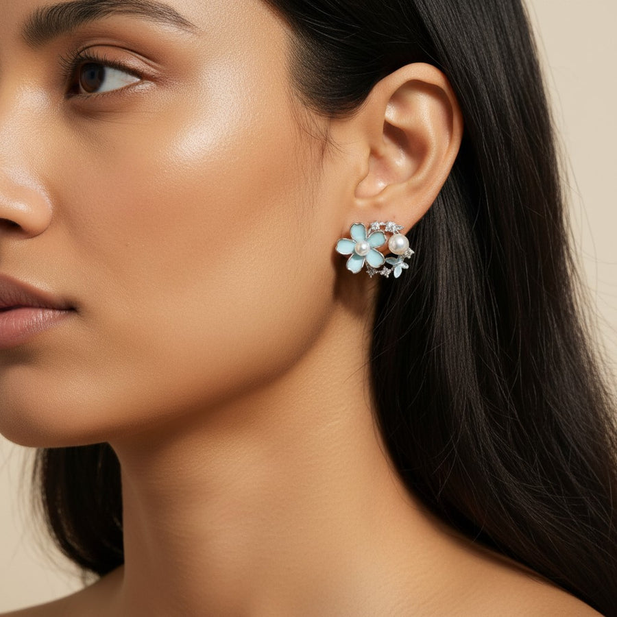 Blue Bloom Earrings