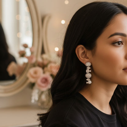 Celeste Cluster CZ Earrings