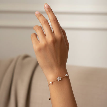 Floral Pearl Bracelet