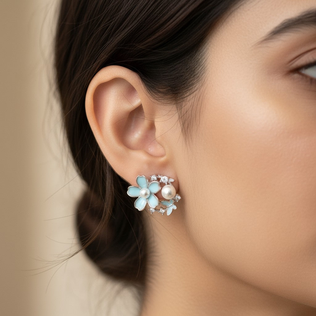 Blue Bloom Earrings