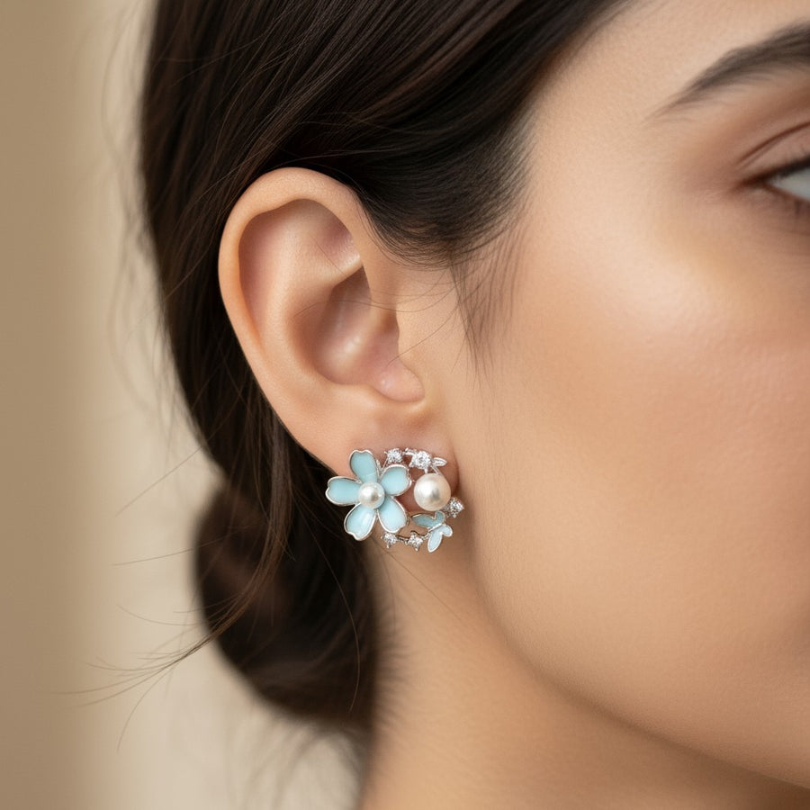 Blue Bloom Earrings