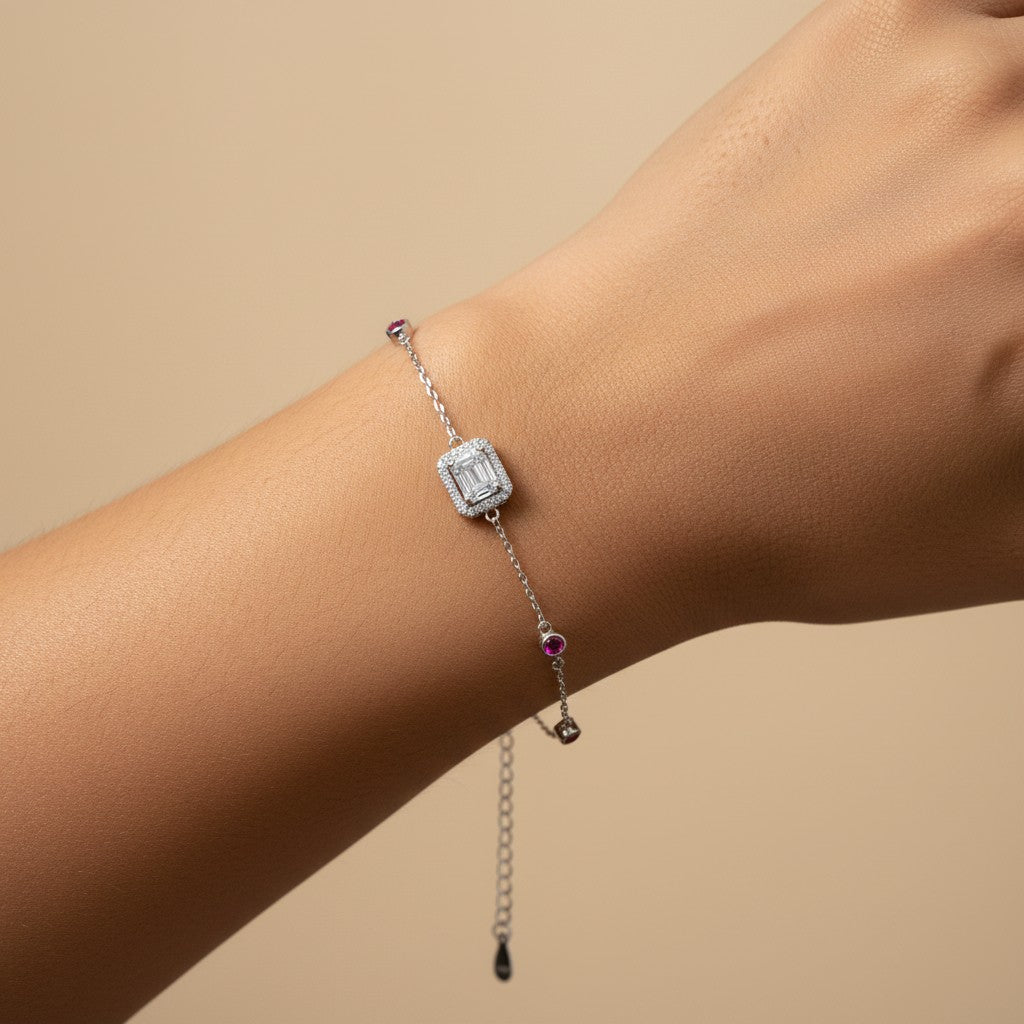 Emerald‑Cut CZ Bracelet