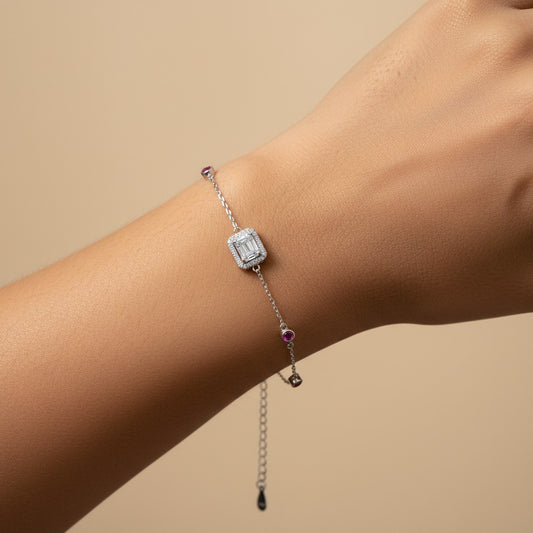 Emerald‑Cut CZ Bracelet