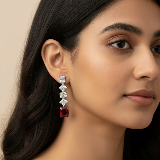 White CZ Earrings