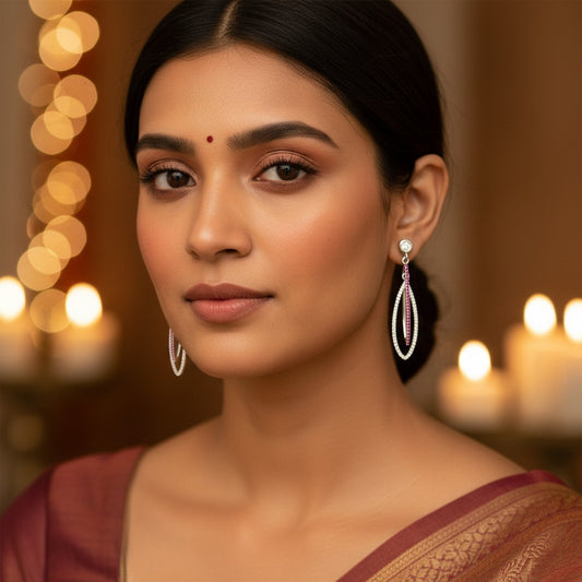 Ruby Loop Earrings
