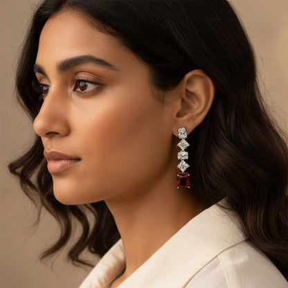 White CZ Earrings